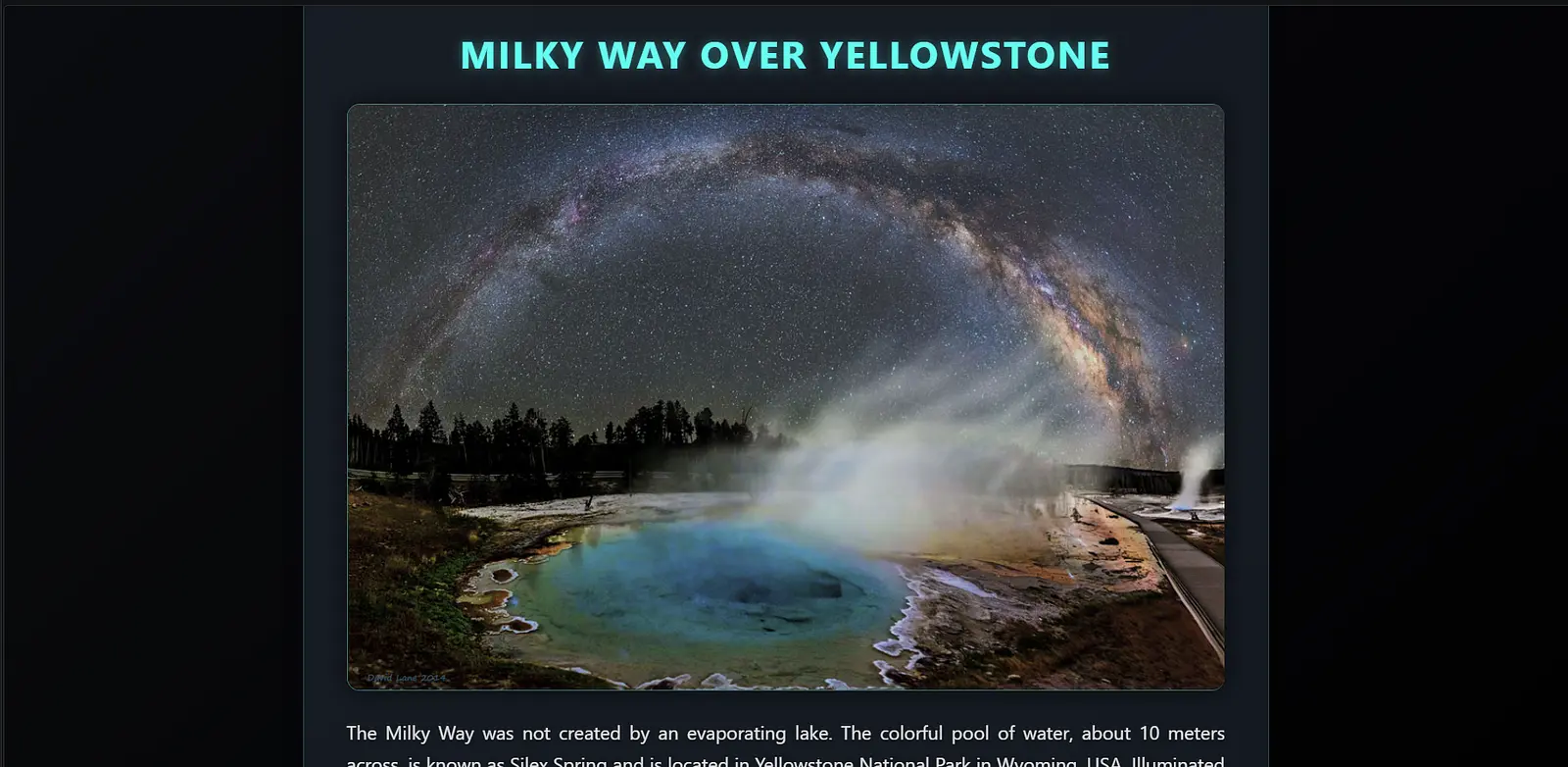 NASA APOD project preview